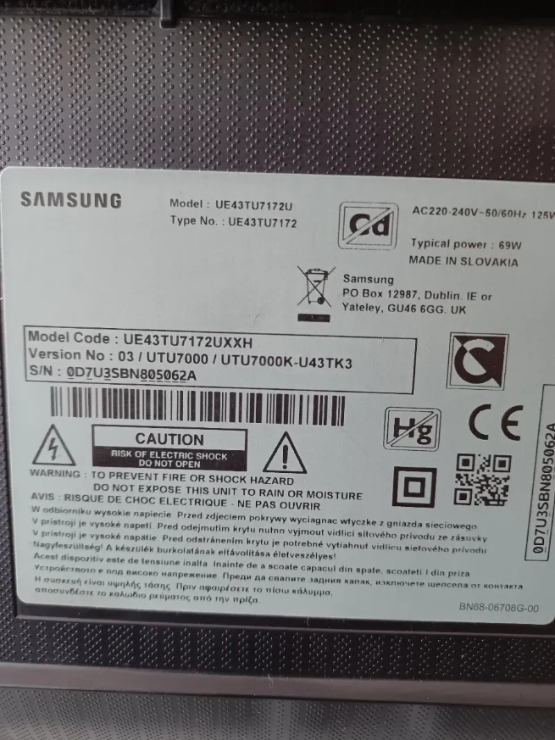 TV Samsung UE43TU7172U  SmartTV UHD 4k afbeelding 4