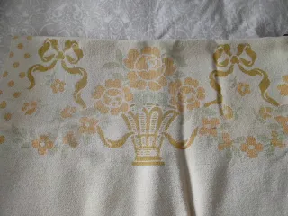 Manta lana vintage floral