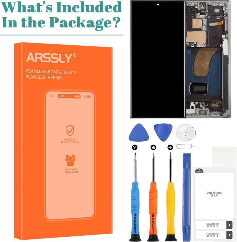 Pantalla OLED para Samsung S23 Ultra 5G LCD Negro afbeelding 7
