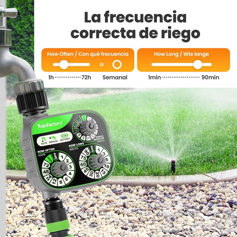 Programador de riego Rainfactory 3 mandos afbeelding 5