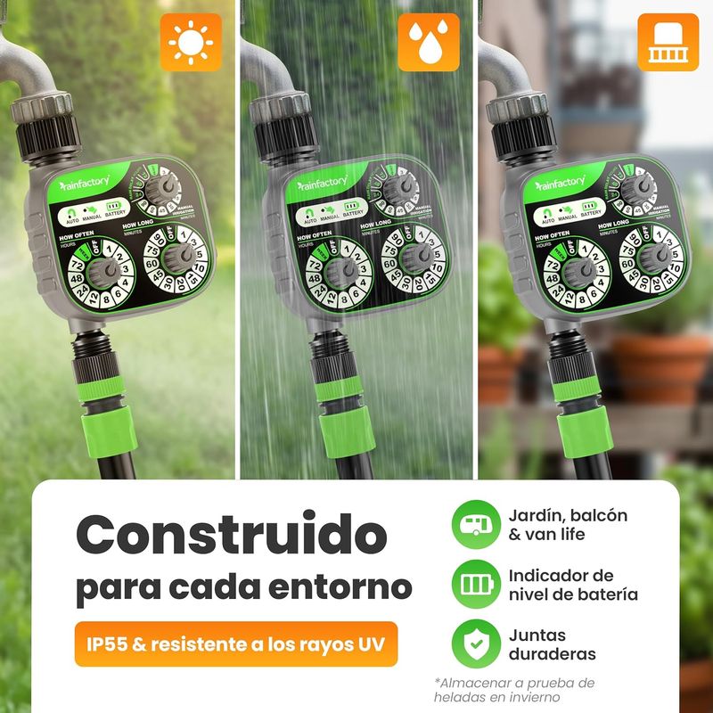 Programador de riego Rainfactory 3 mandos afbeelding 6