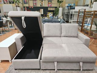 Sofá Cama Chaiselongue con Arcón 234cm