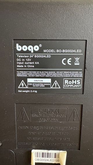 Pantalla TV Bogo 23” Negra