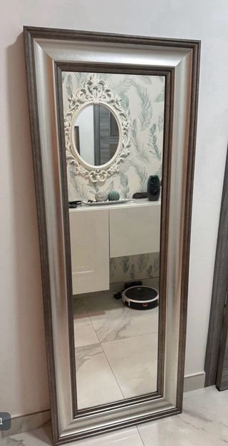 Espejo de pared grande madera y cristal