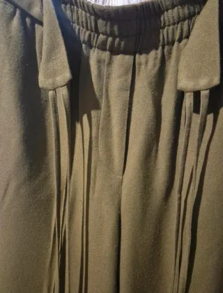 Pantalón culotte verde talle alto