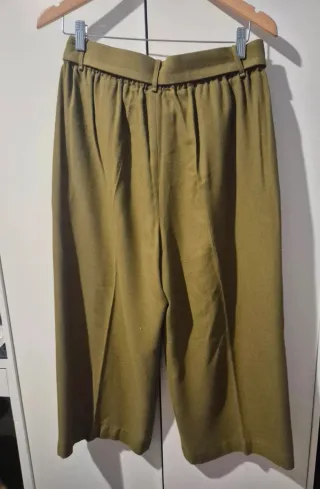 Pantalón culotte verde talle alto
