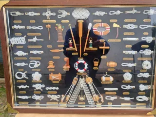 Cuadro decorativo marinero nudos y aparejos