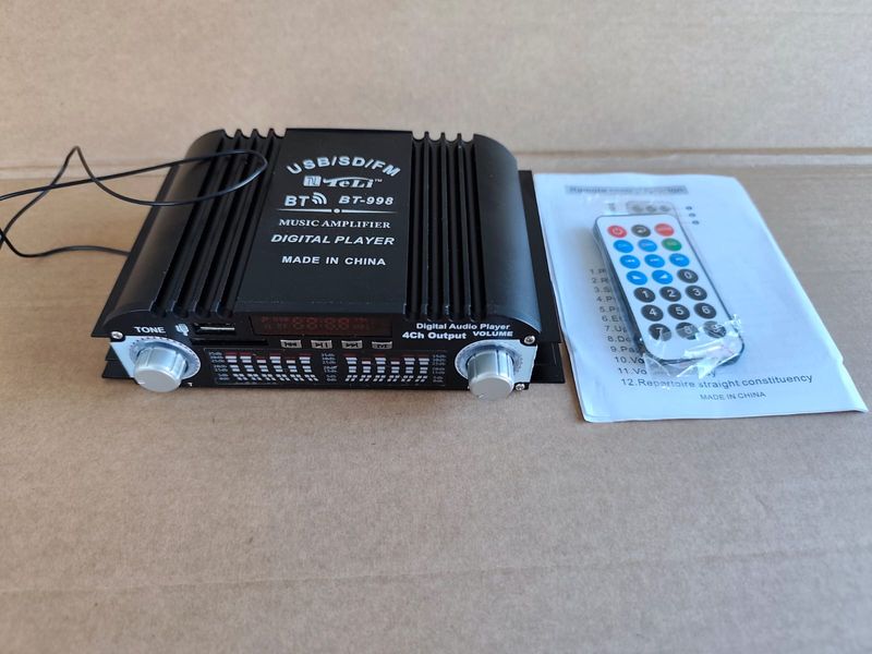 Amplificador de audio BT-998 USB/SD/FM Bluetooth