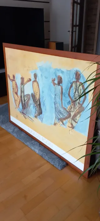 Cuadro Grande Auguste Rodin.el color es mostaza