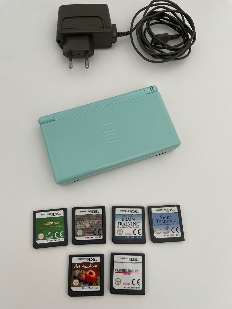Nintendo DS Azul con 6 Juegos afbeelding 2
