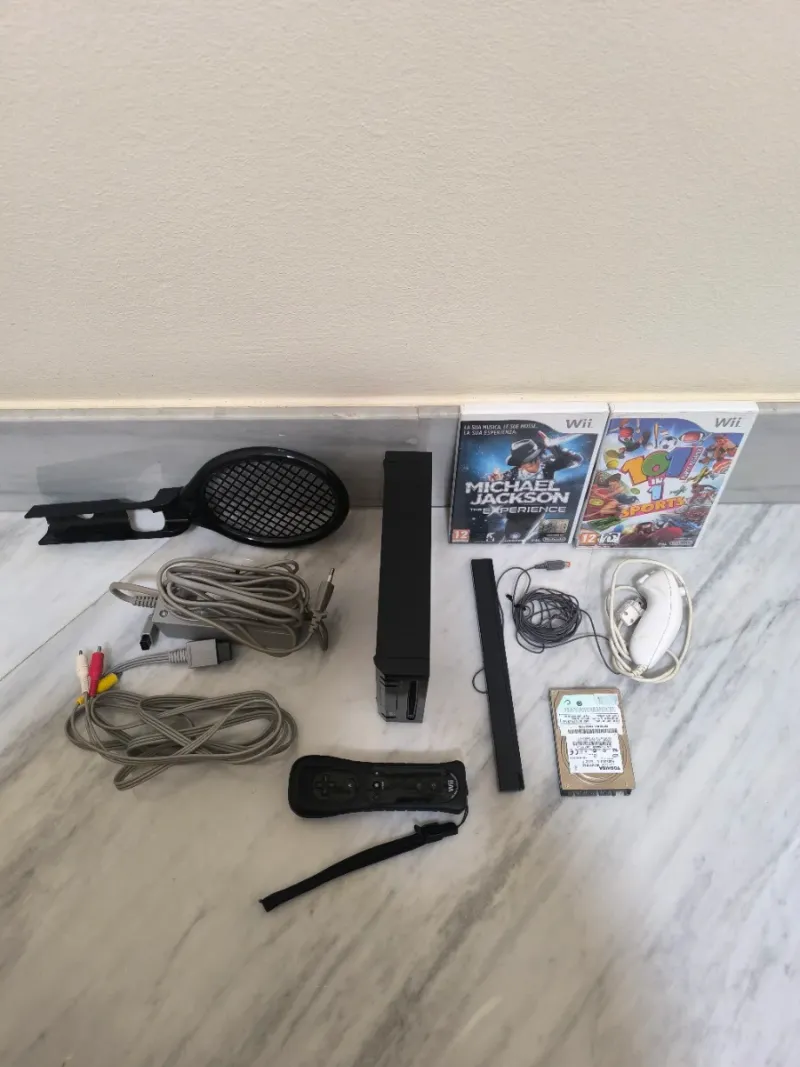 Nintendo Wii Black Edition+ HDD, Accesorios, Juegos afbeelding 4