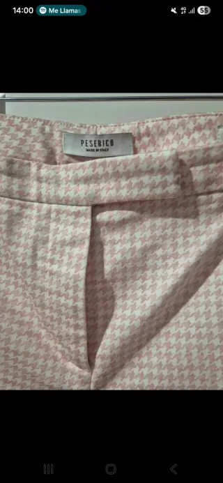 Pantalones Peserico rosa pata de gallo