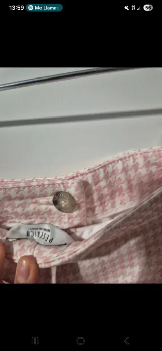 Pantalones Peserico rosa pata de gallo