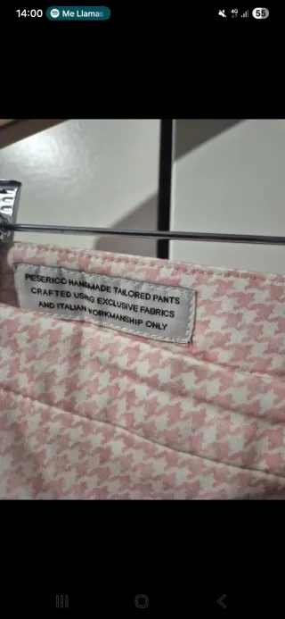 Pantalones Peserico rosa pata de gallo