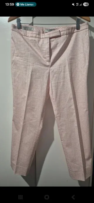 Pantalones Peserico rosa pata de gallo