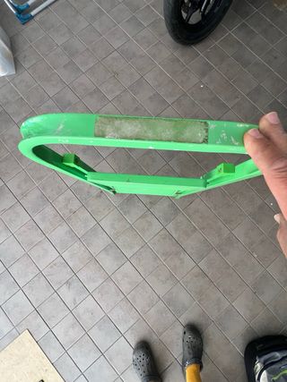 Escalera pequeña plegable verde