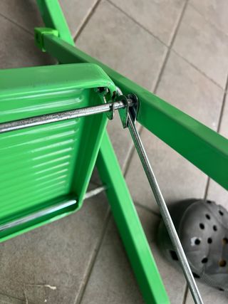 Escalera pequeña plegable verde