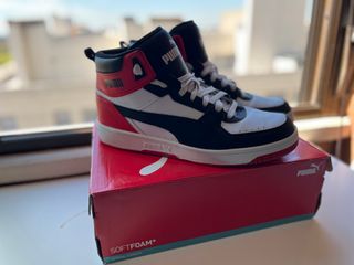 Puma Rebound Joy Mid · Talla 47 · Negro/Rojo