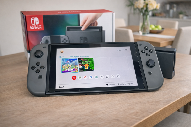 Nintendo Switch COMPLETA + Dock + Funda + Caja