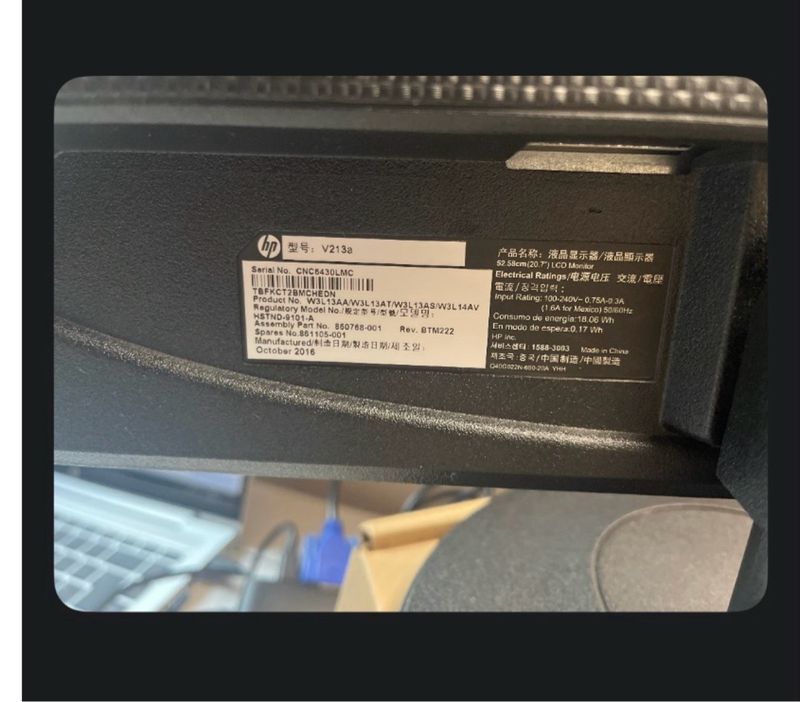 Monitor HP V213a Negro afbeelding 2