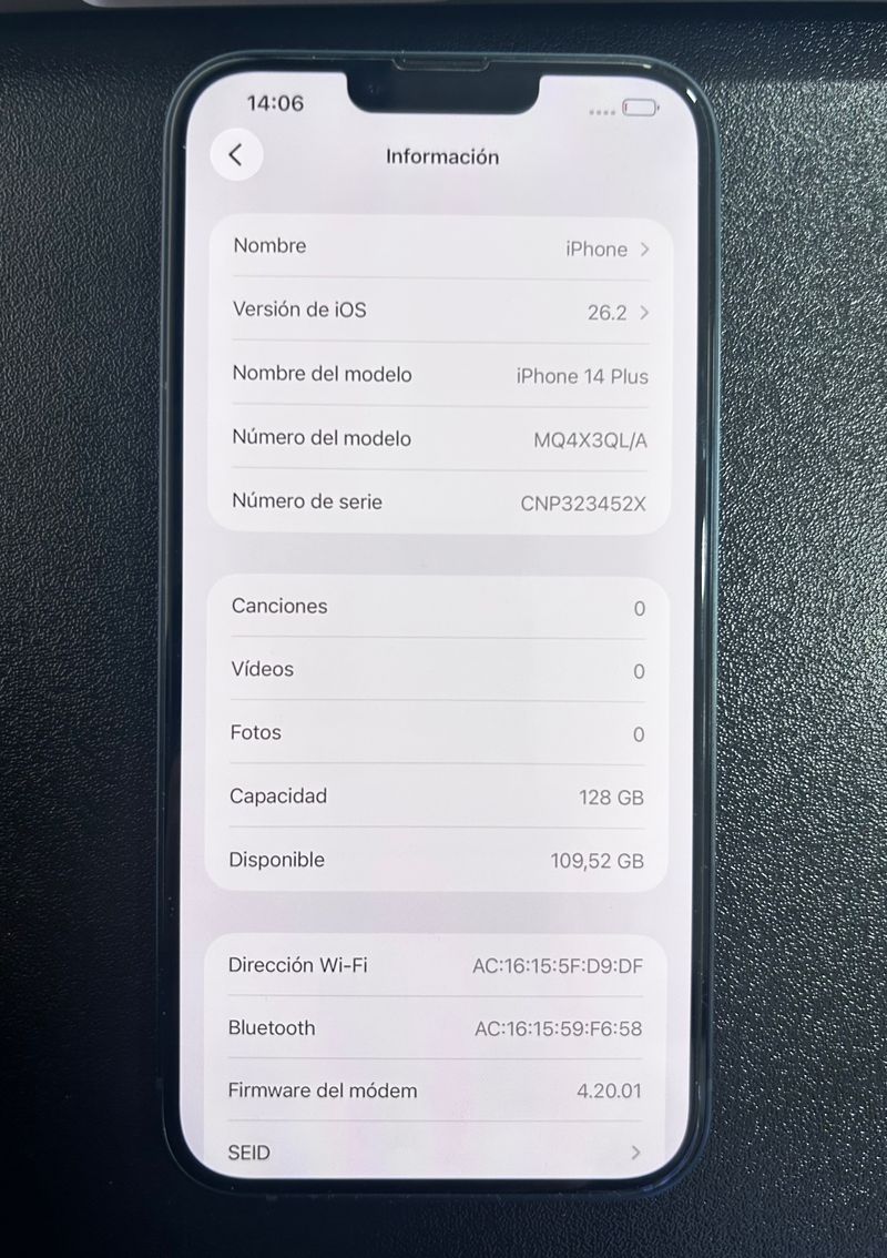 iPhone 14 Plus Azul 85% Cuidado afbeelding 4