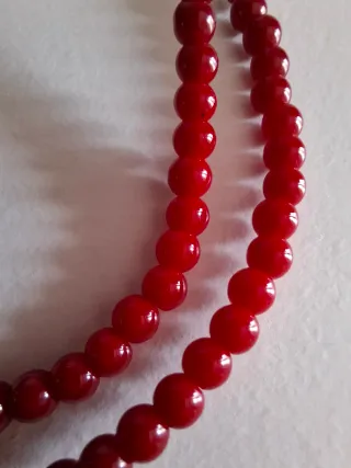 Filo pietre corallo rosso naturali