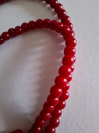 Filo pietre corallo rosso naturali