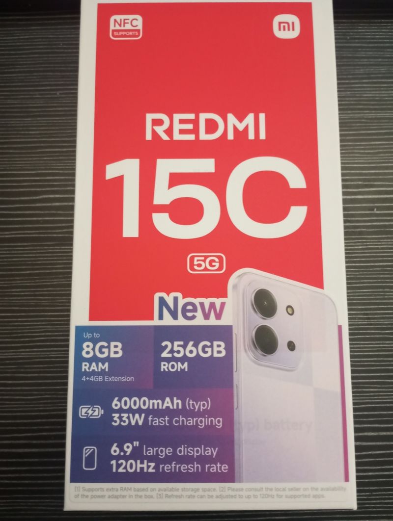 Móvil Xiaomi Redmi 15C 256GB 4+4GB RAM 120Hz