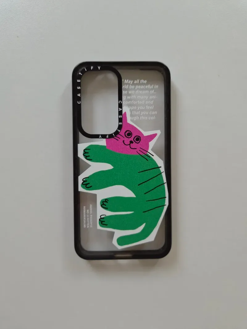 Funda Casetify GALAXY S25 Gato Rosa Verde