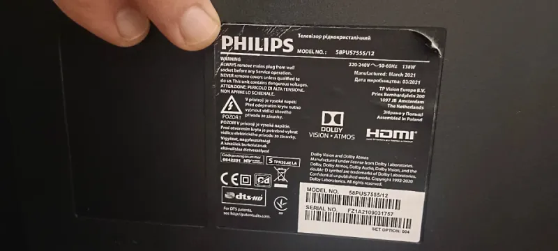 Televisión Philips 58 afbeelding 3