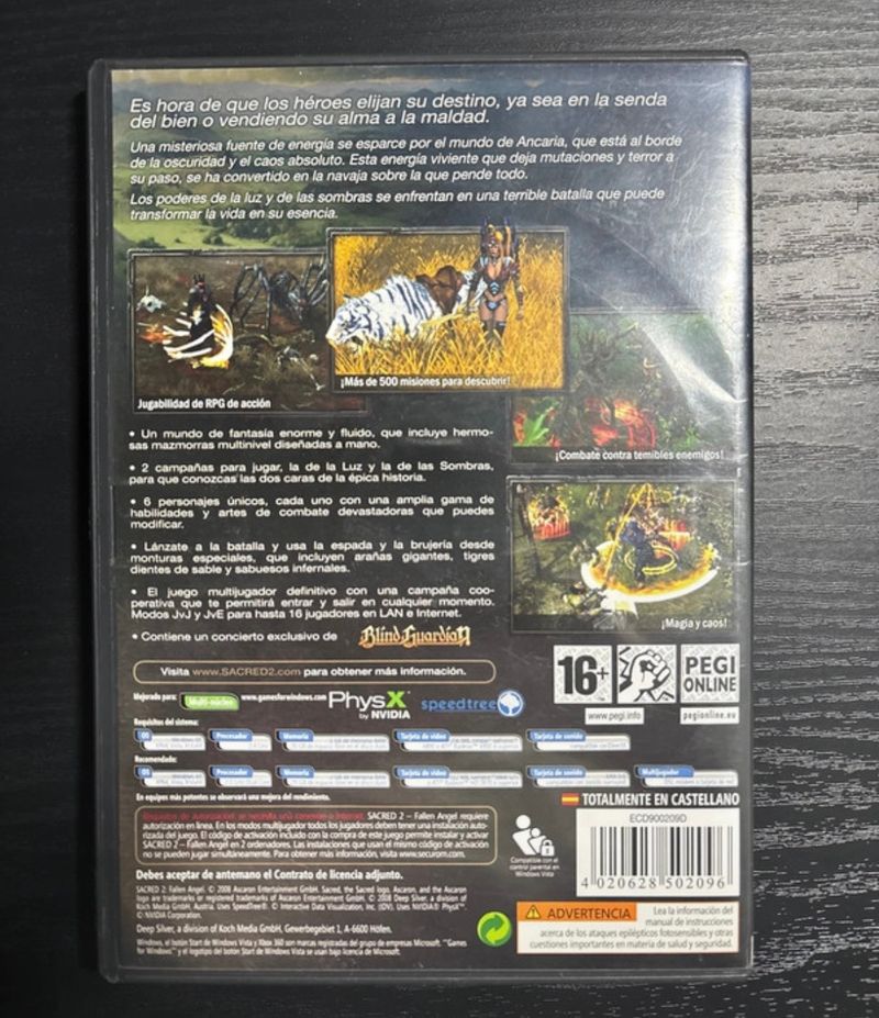 Sacred 2 Fallen Angel PC DVD afbeelding 2