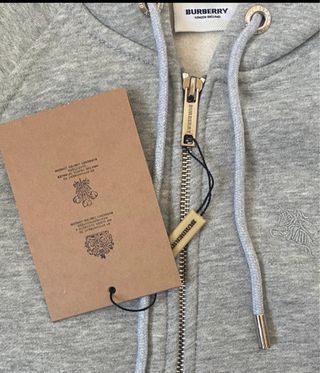 Sudadera Burberry Gris con Capucha