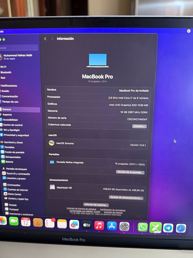 MacBook Pro 16 2019 i7 Plata afbeelding 4