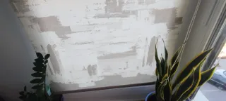 Estor enrollable recortable gris y blanco