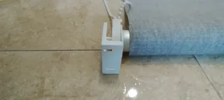 Estor enrollable recortable gris y blanco