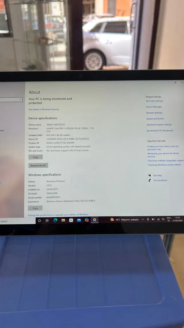 Microsoft Surface 7 Pro 128GB i5 8GB RAM Plata afbeelding 5