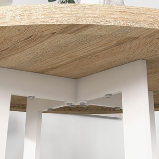 Mesa de Comedor Redonda para 4 Personas, Mesa de Cocina Moderna con Tablero de Madera, Ø100X75Cm, Blanco