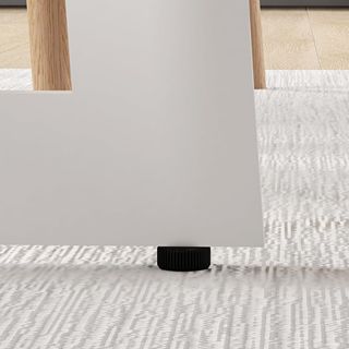 Mesa de Comedor Redonda para 4 Personas, Mesa de Cocina Moderna con Tablero de Madera, Ø100X75Cm, Blanco