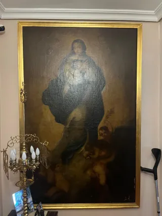 Cuadro Antiguo Inmaculada Concepción. 2 m x 1,32