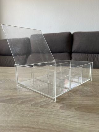 Caja organizadora de plástico transparente