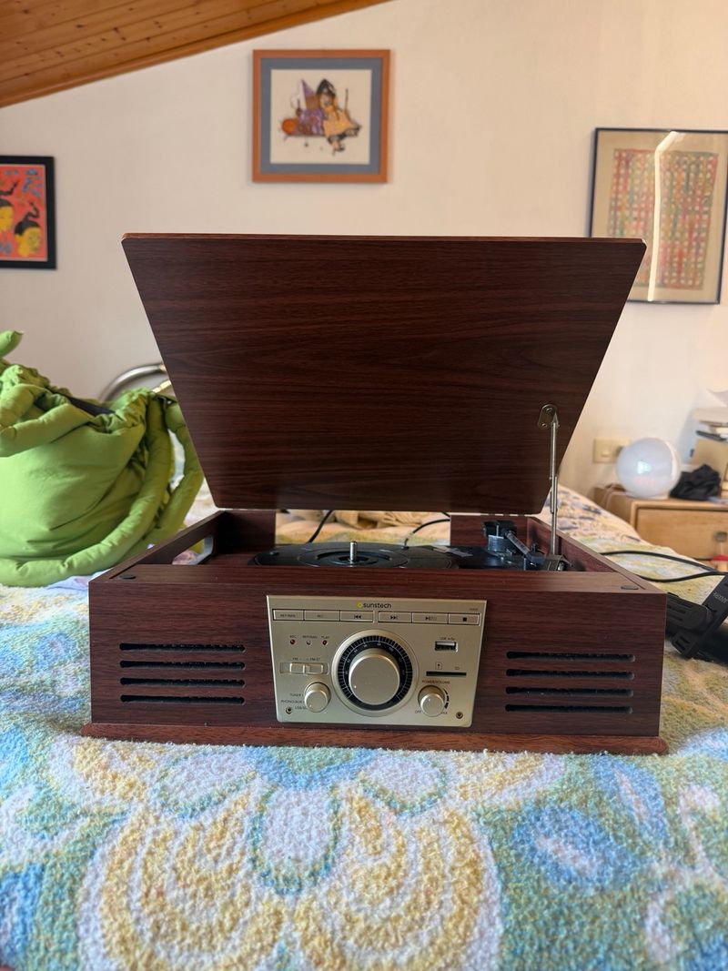 Tocadiscos Sunstech PXR32 Madera Vintage