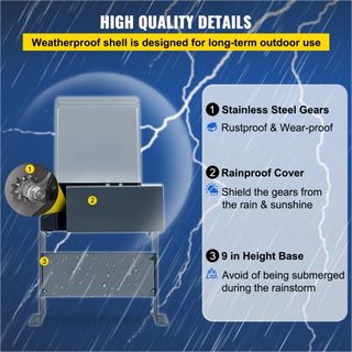 Apertura de Puerta Deslizante, AC600 1400Lbs con 2 Controles Remotos Velocidad de Movimiento 43ft Por Min, Modelo Básico (1800Lbs)