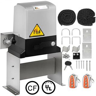 Apertura de Puerta Deslizante, AC600 1400Lbs con 2 Controles Remotos Velocidad de Movimiento 43ft Por Min, Modelo Básico (1800Lbs)