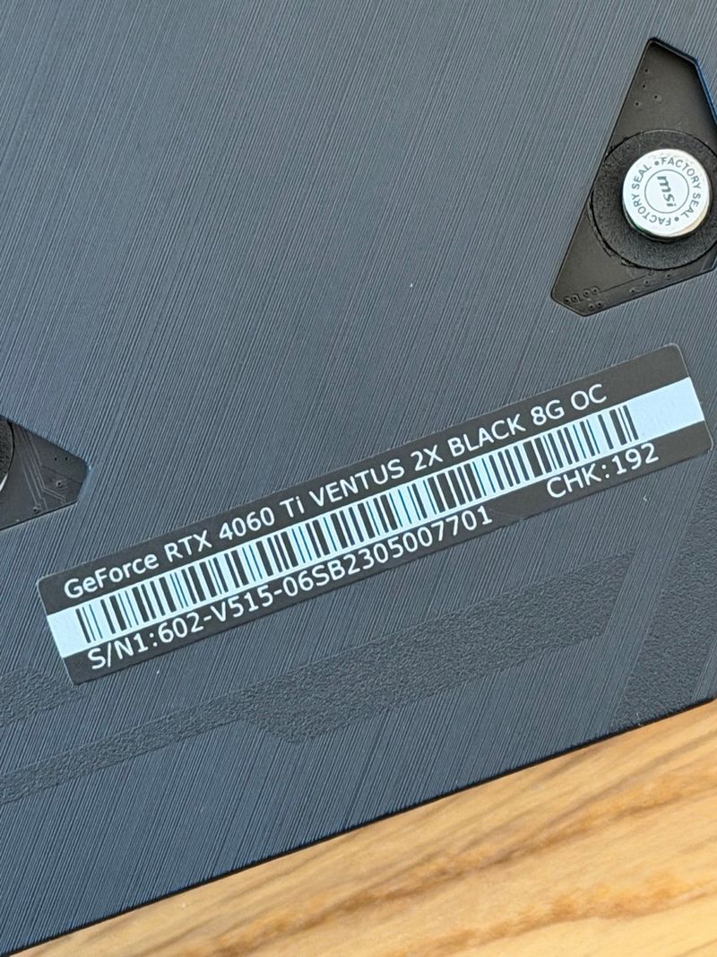 MSI RTX 4060Ti OC 8GB afbeelding 8