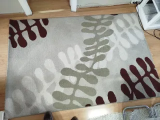 Alfombra fina diseño hojas salón/dormitorio