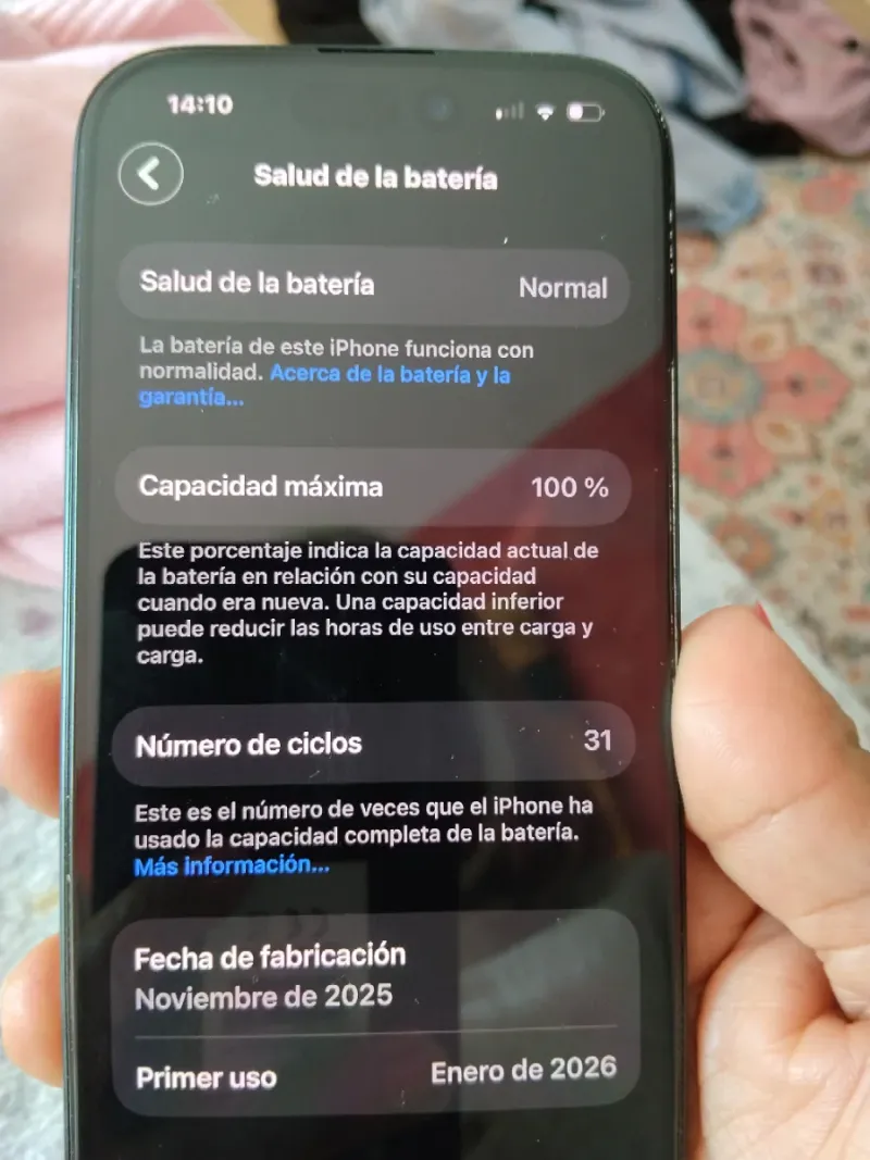 iPhone Negro - Salud Batería 100%