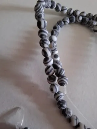 Filo pietre naturali malachite nera opaco