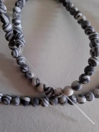 Filo pietre naturali malachite nera opaco