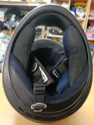 Casco de moto Shark gris y azul talla S