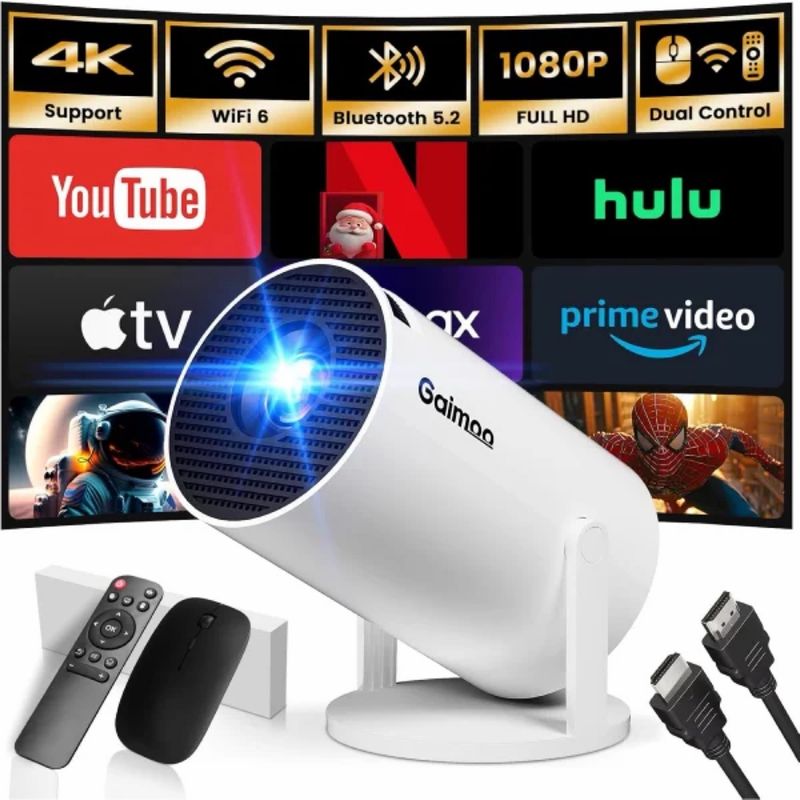 Proyector Gaimoo GM200 4K WiFi Bluetooth